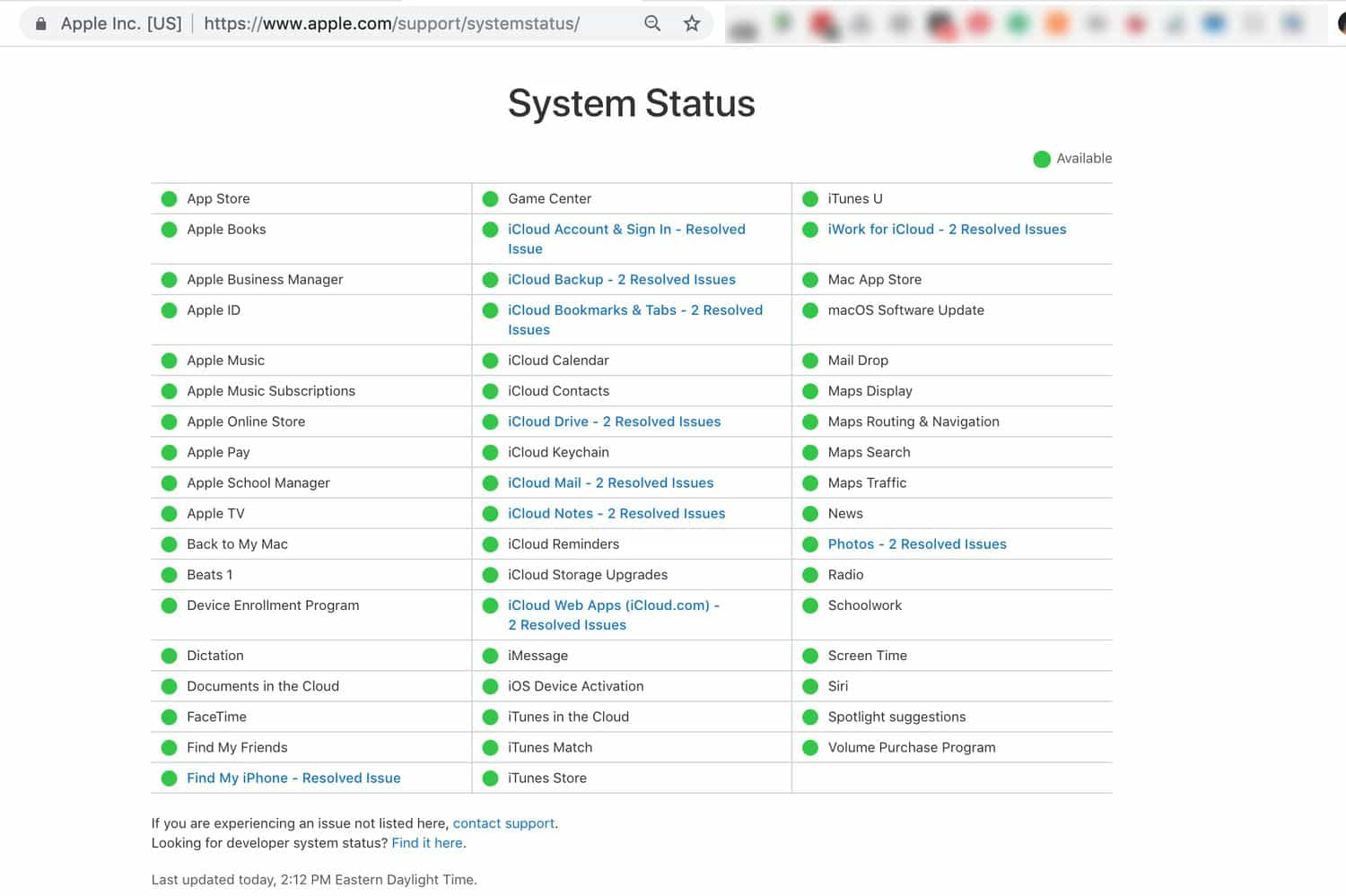 Überprüfen Sie den Status des Apple Music-Dienstes