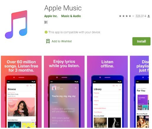 在Android上下載並安裝Apple Music