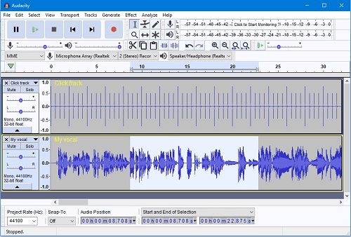 Obtenez de la musique téléchargée sur Deezer avec Audacity