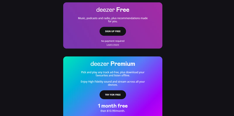 Deezer Free Trial