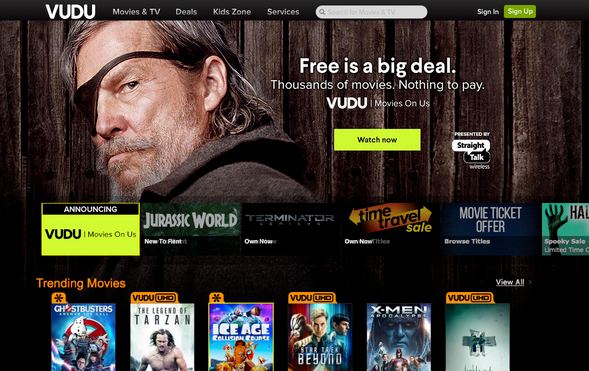 Log In Vudu Account to Check Free Movies