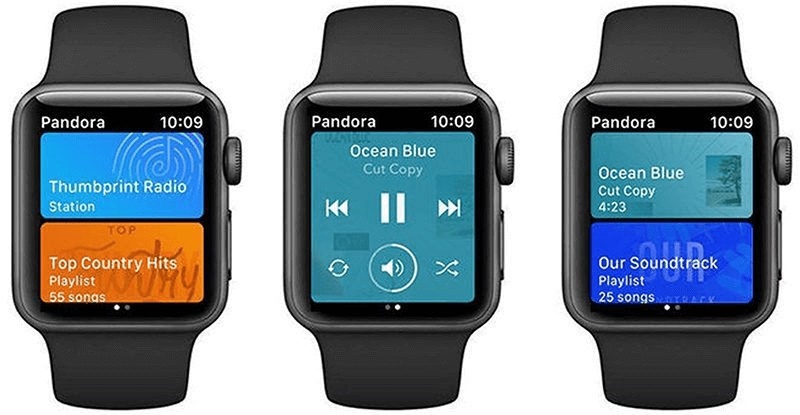 Apple Watch hors ligne Pandora