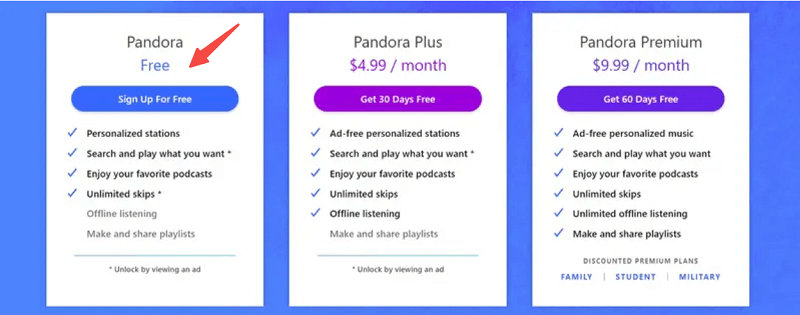 pandora music download for free