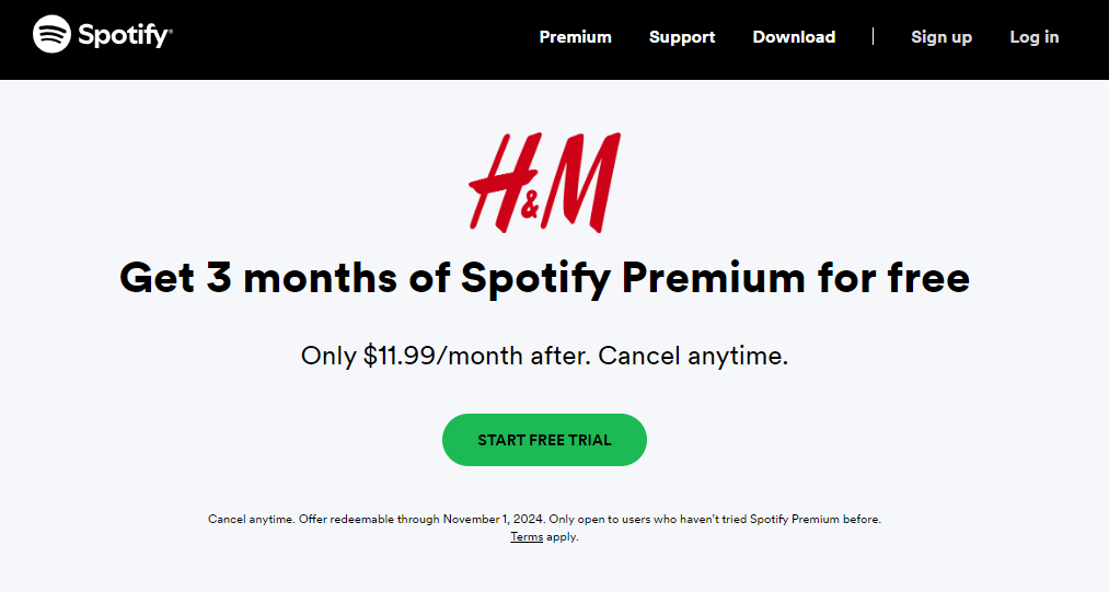 Skaffa sig Spotify Premium Via HM