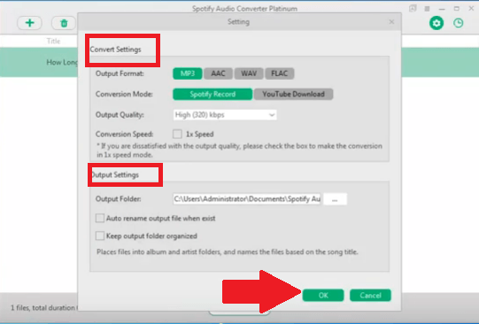 Ajuste as configurações e converta os arquivos