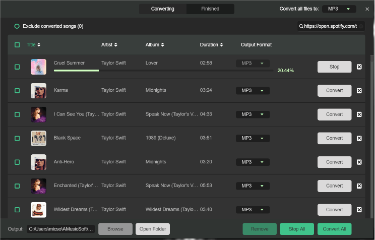 AMusicSoft Supprimer les DRM de Spotify