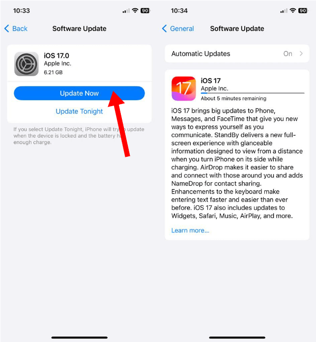 iOS'unuzu Güncelleyin