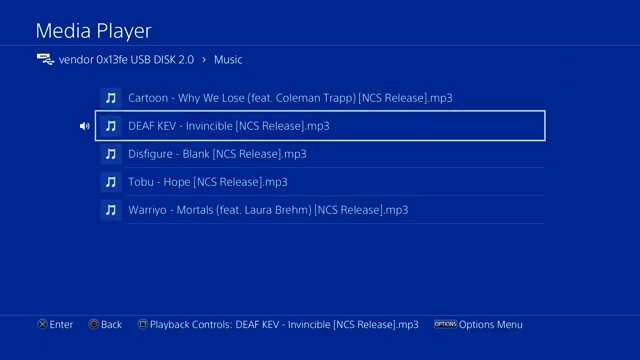 Lettore multimediale su PS4