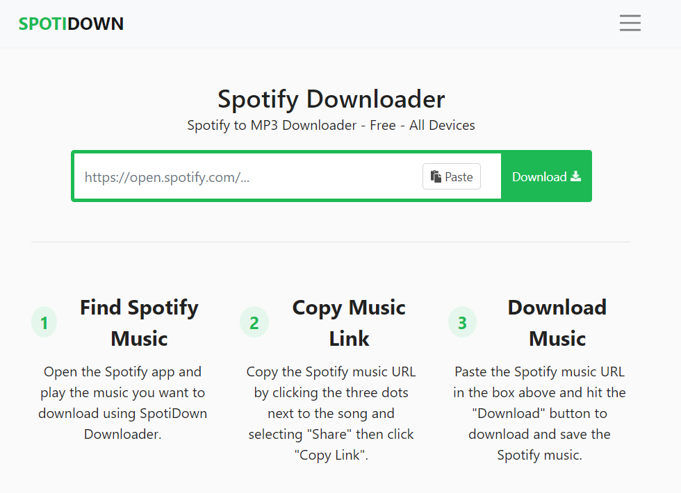 SpotiDown 저장 Spotify 에 MP3