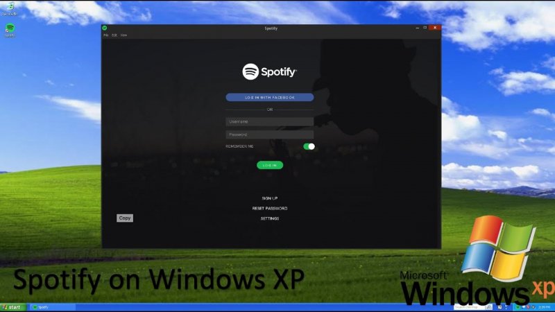 Spotify Работа над WinWindows XP