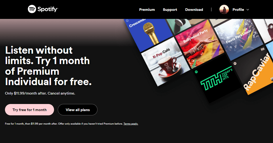 Fri Spotify Premium provperiod