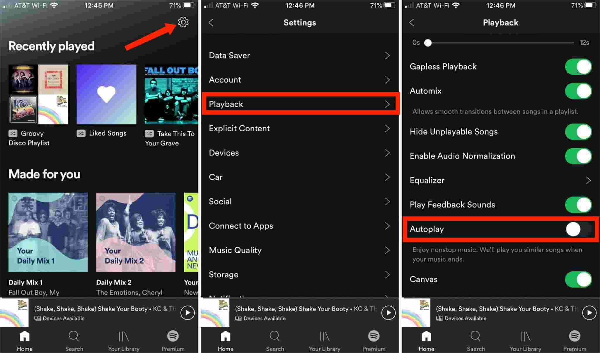 Android Kapat Spotify Autoplay