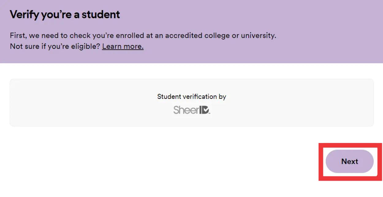 SheerID Verify Spotify Premium Student